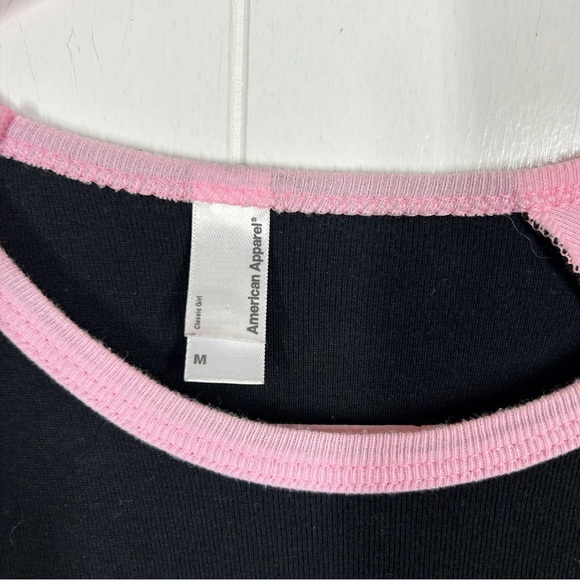 American Apparel Kid Rock Pink and Black Raglan Band Tee Medium (Juniors) - Picture 4 of 5